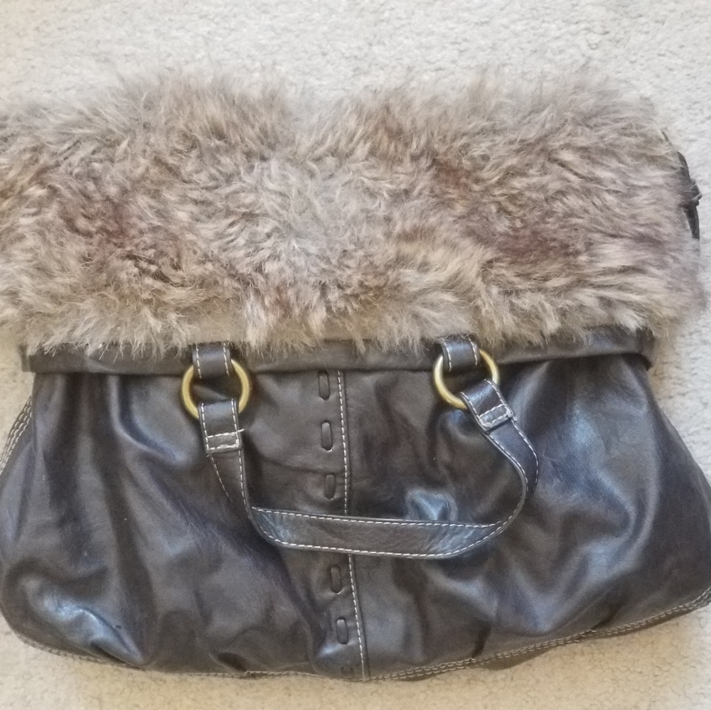 Bakers faux fur hobo
